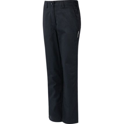 Pantaloni de lucru pentru femei, negri, mărimea 8, croială lungă, lungimea piciorului 33"