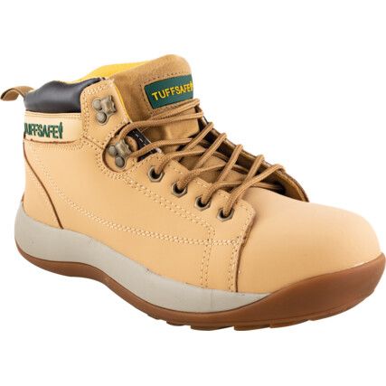 BBH04 Men's Honey Nubuck Hiker Safety Boots - Size 9