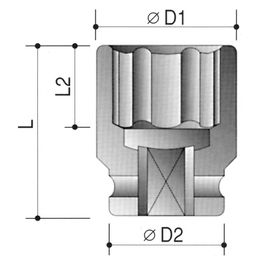 Capete tubulare de impact din crom molibden 3/8" - Inches, adâncime thumbnail-2